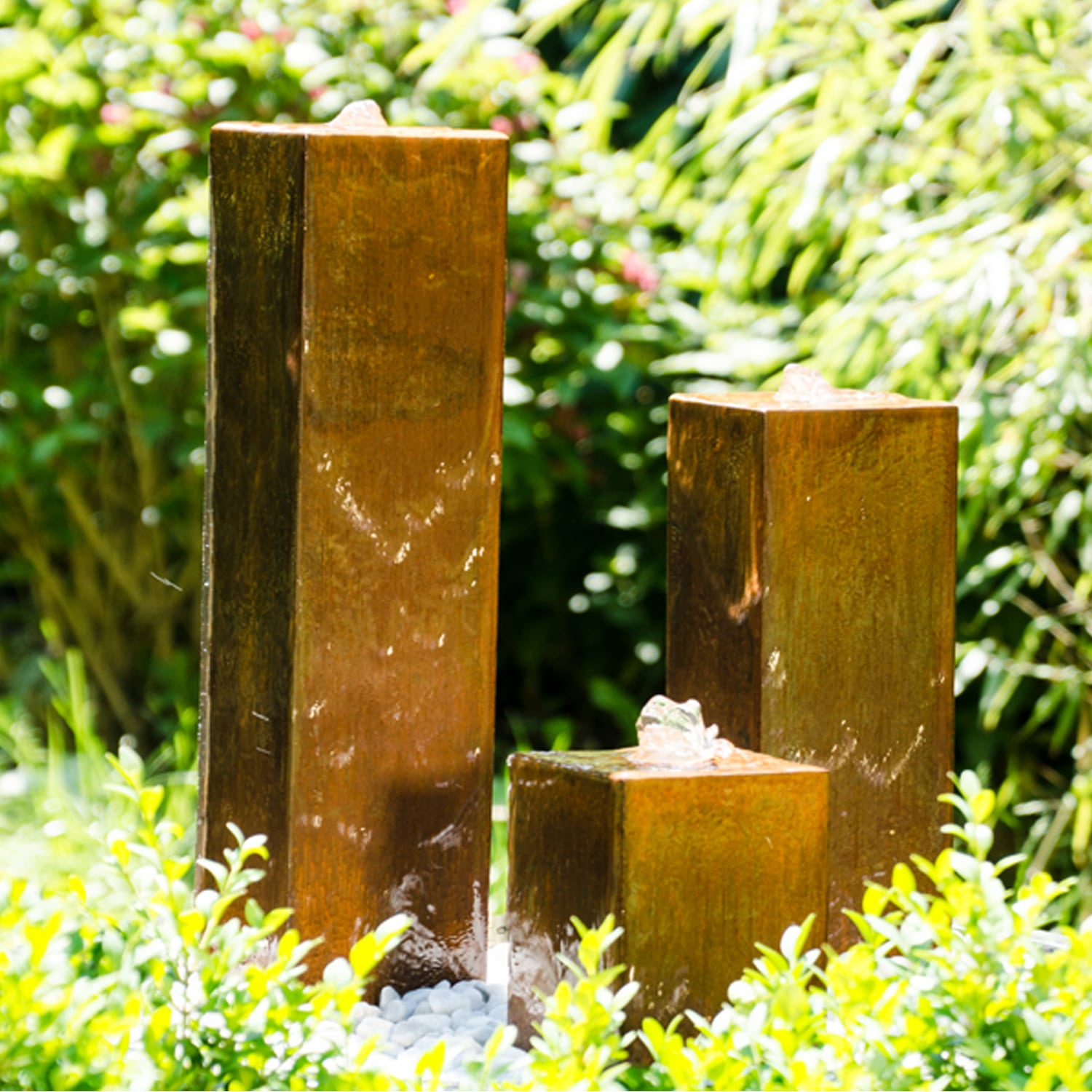 Elegant Brazil Vandfontæne i Corten Stål til Haven