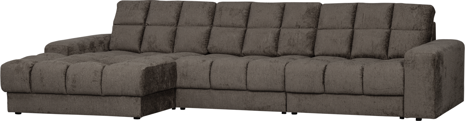 Chaiselong Sofa Woood Second Date Venstrevendt Grå Velour