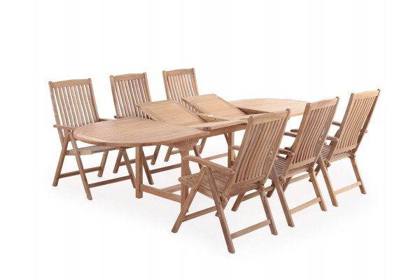 Alma Devon Teak Havemøbelsæt – Elegant til udendørs brug!