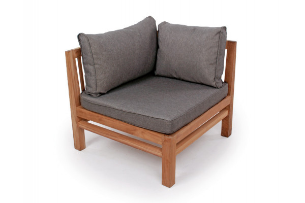 Colorado Teak Hjørnemodul   Andorra Airflow Hynder Grå