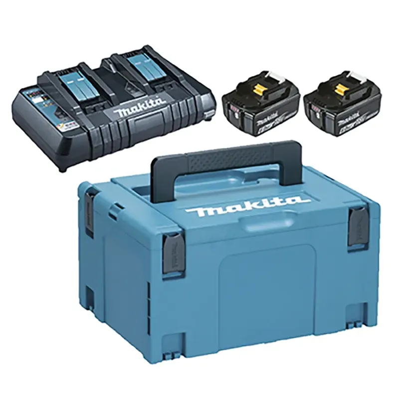 Makita Batteripakke 2x6,0Ah med Dobbelt Lynlader