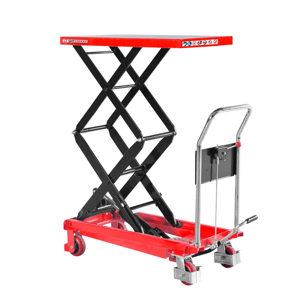 Hydraulisk Saks Løftevogn 350 Kg - Ergonomisk Højløft