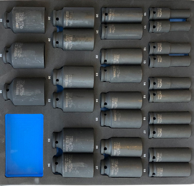 Bato Krafttopsæt     Quot  10-38mm  Eva
