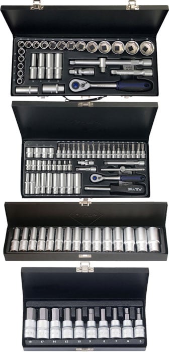 Bato Kombi Pakke  Topnøglesæt 10-36mm     Quot  Topnøglesæt  -14mm     Quot  Langtoppesæt 10-24     Quot  Stifttopsæt  -19mm     Quot  99 Dele