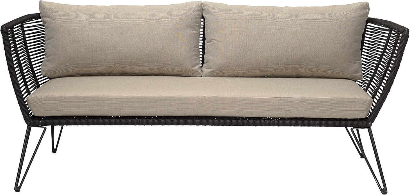 Udendørs Sofa Bloomingville Mundo Frostbestandig Stål Polyester L175xb74xh72   Sort