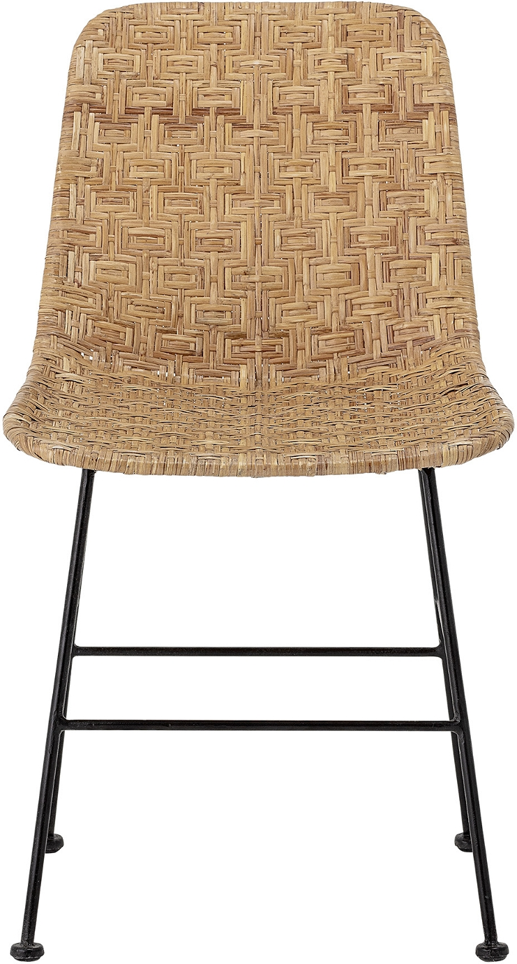 Spisebordsstol Bloomingville Kitty   Rattan Med Jernben Natur H80xb44xl55