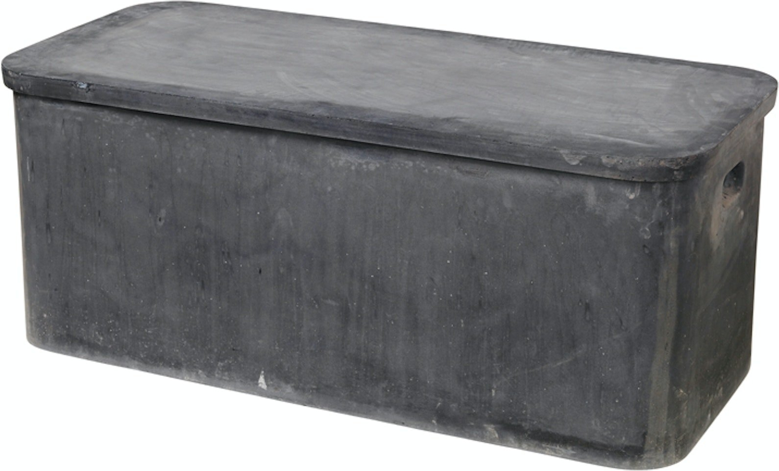Bænk Med Opbevaring Broste Copenhagen Fiber Sort Fibercement H42   B48   L103
