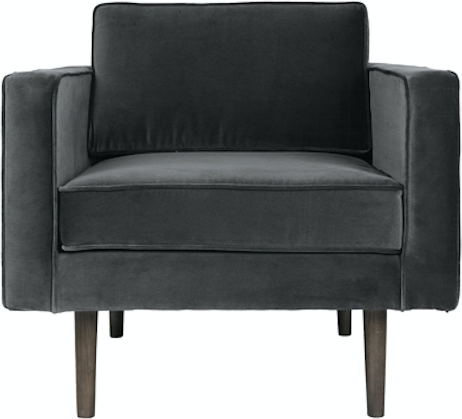 Stilfuld Sort Velour Loungestol - Fantastisk Tilbud!