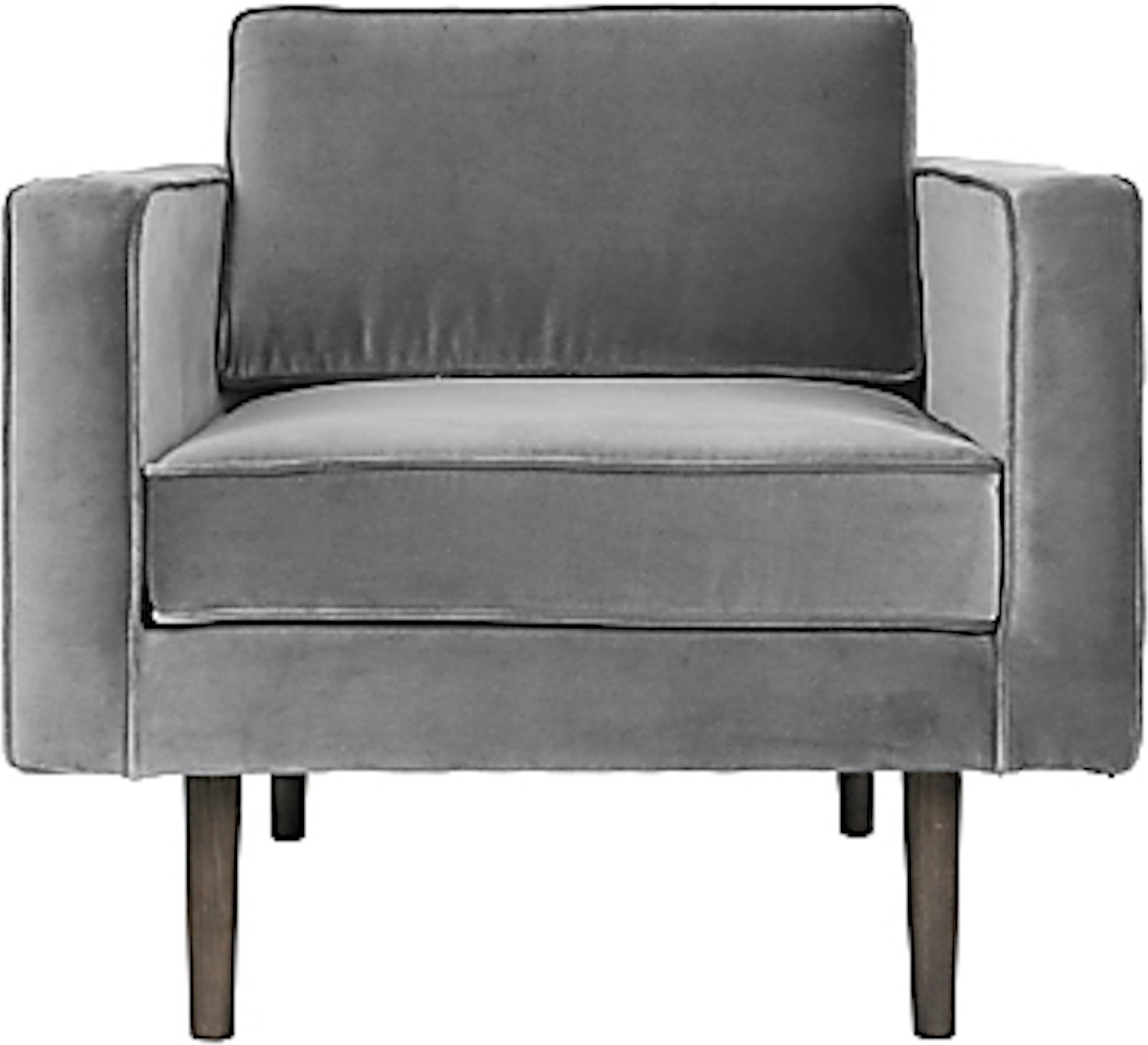 Elegant grå velour loungestol fra Broste Copenhagen - Black Friday!