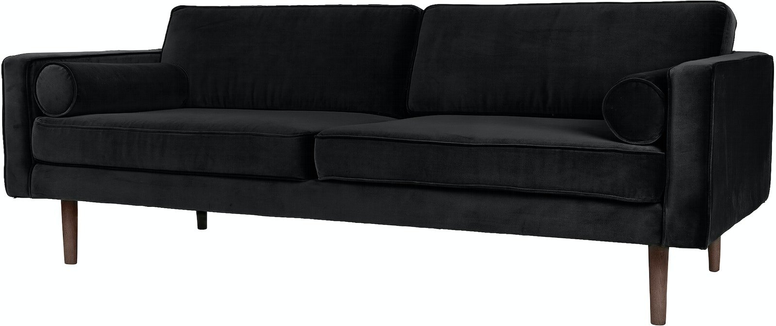 -personers Sofa Broste Copenhagen Wind Sort Velour L200