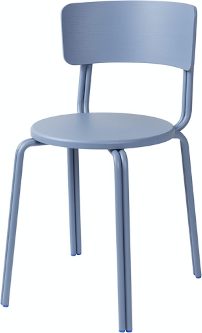 Spisebordsstol Broste Copenhagen Oda Blå Askefiner Træ H76xb42xl46