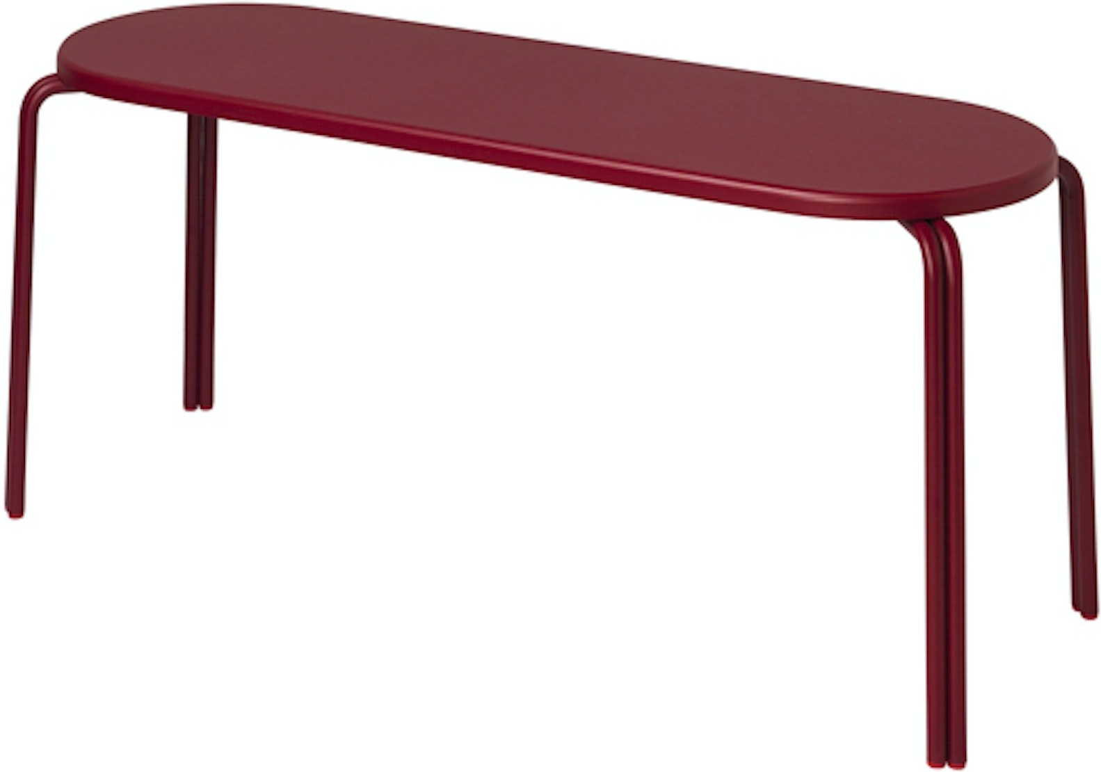 -personers Sofa Broste Copenhagen Oda Askefiner Mørk Rød 110x36x46