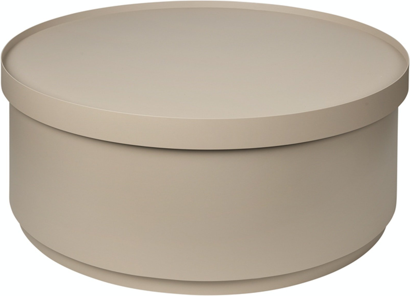 Sofabord Med Opbevaring Broste Copenhagen Ninna ø75   H33     Beige Jern
