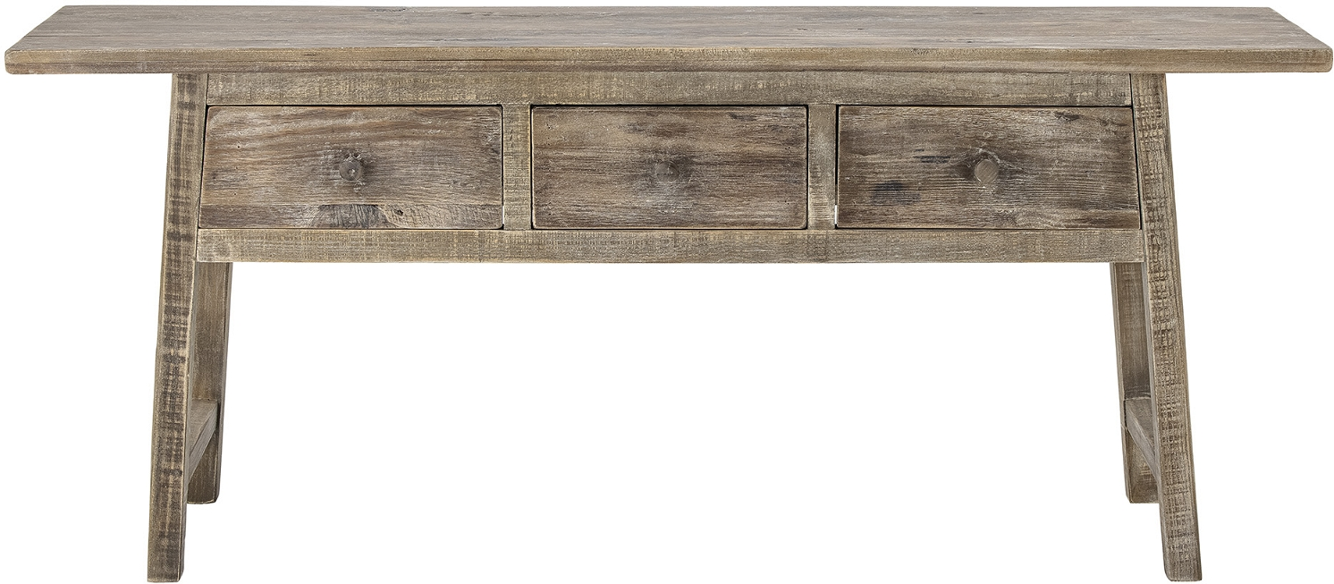 Konsolbord Creative Collection Camden Håndlavet Genanvendt Træ Natur 147x40x63   Med   Skuffer