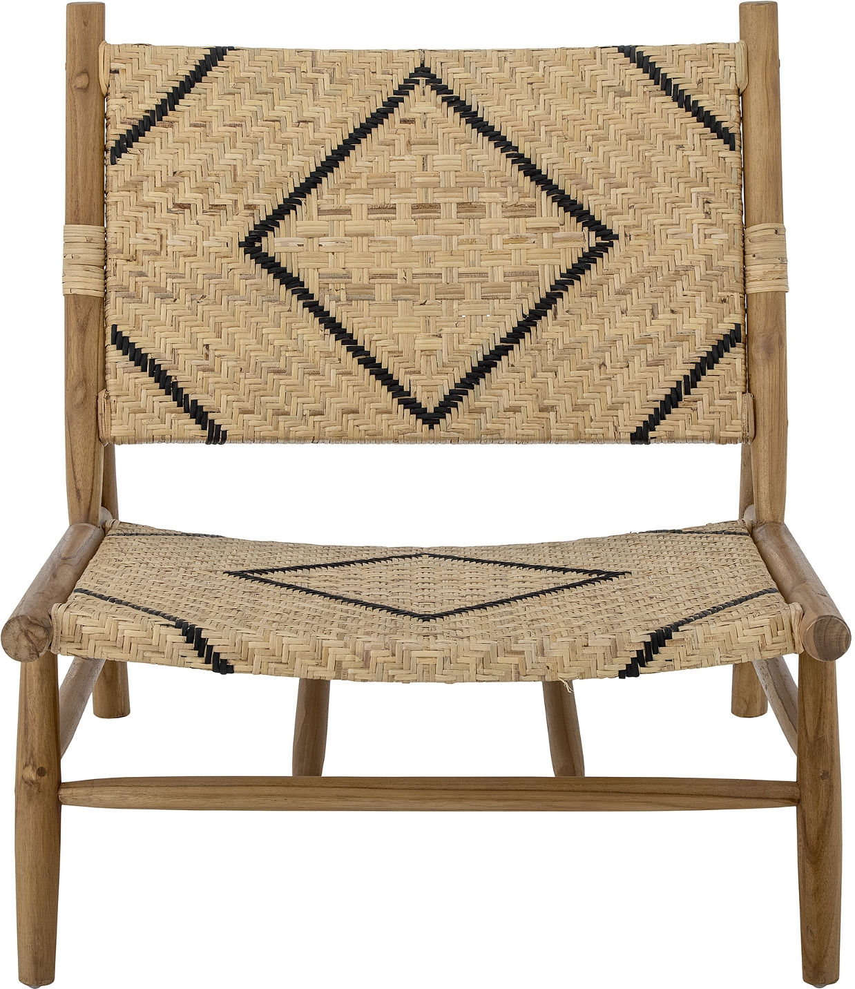 Lennox Lænestol i Teak og Rattan - Naturfarvet Elegance