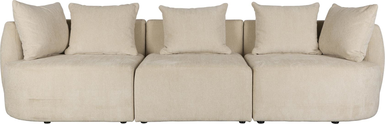 Lysgrå 4-personers Stofsofa fra Dutchbone - Rocca Model