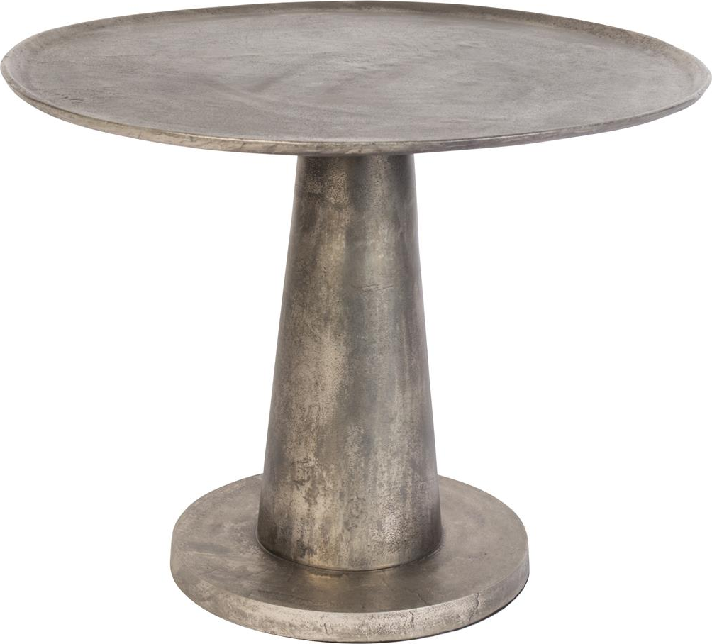 Sidebord Til Stuen   Sofabord Dutchbone Brute   Stengrå Aluminium ø63   H49     Vintage