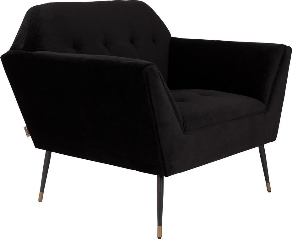 Loungestol Dutchbone Kate Kulsort Stof Jernben