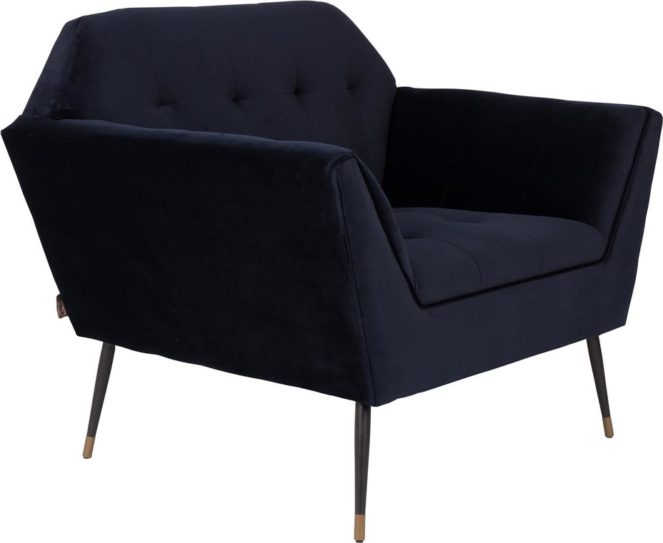 Loungestol Dutchbone Kate Mørkeblå Stof Jernben 80x95x79