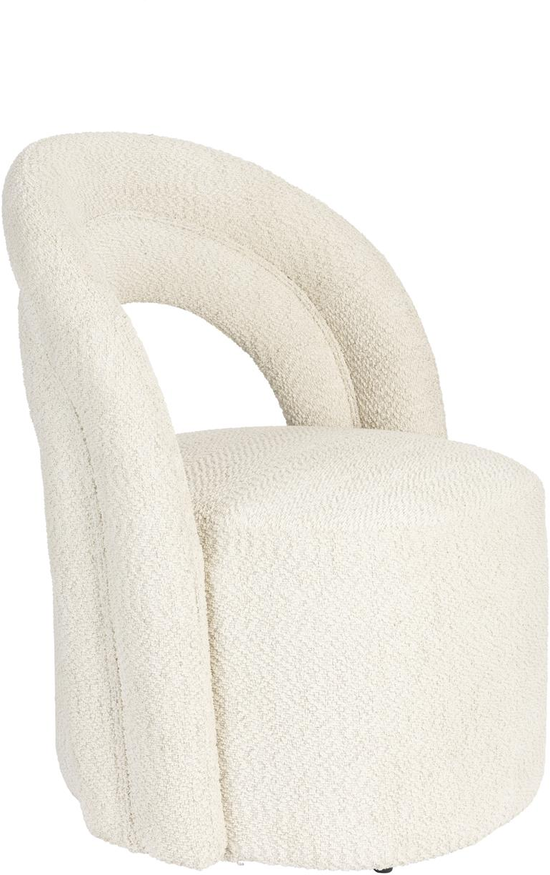 Loungestol Dutchbone Seina Perlemorsbeige Drejelig Polstret Polyester Stålramme H82xb62 5xd66