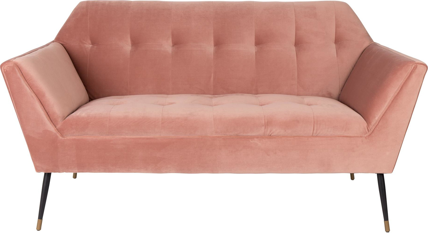 -personers Sofa Dutchbone Kate Støvet Rosa Stof H80 B148 D79