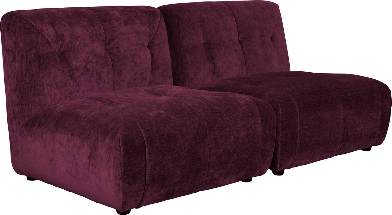 -personers Polstret Sofa Dutchbone Giada Aubergine H76ã B184ã L91