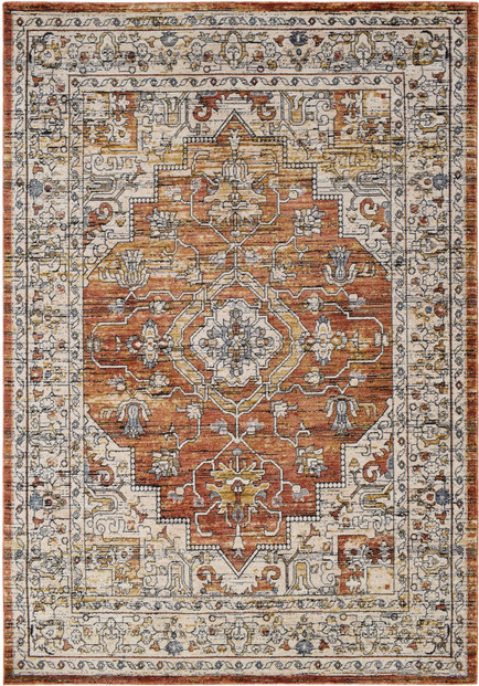 Flerfarvet Terracotta Gulvtæppe Troye 200x290 cm på tilbud!