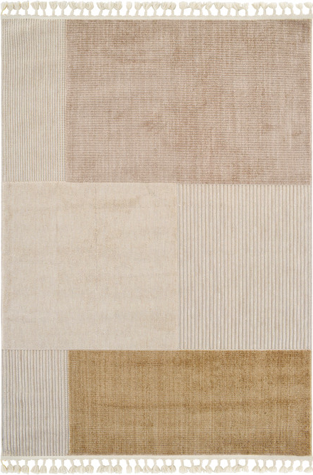 Loomery Capo Gulvtæppe 200x290 cm – Elfenben og Guld