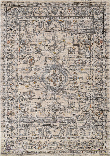 Flerfarvet Loomery Troye Gulvtæppe 200x290 cm i Elfenben