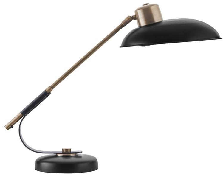 Bordlampe House Doctor Art Deco i Sort og Messing
