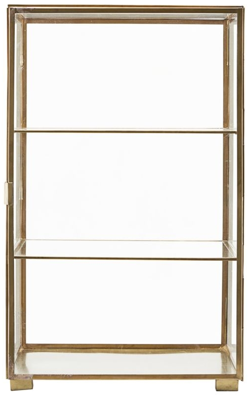 Elegant vitrineskab i glas og messing fra House Doctor