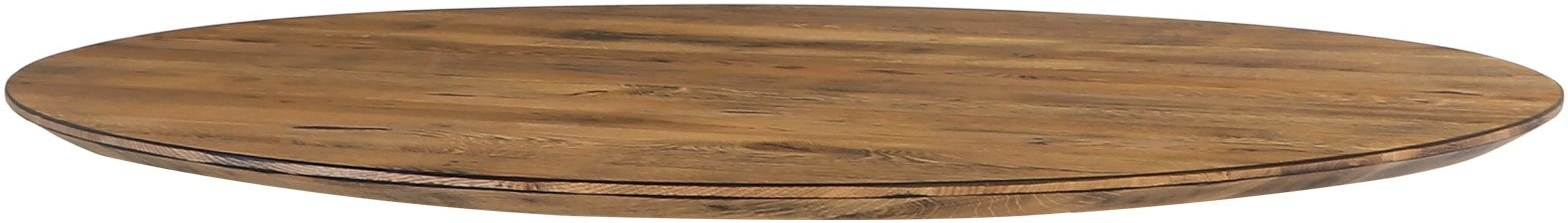 Rund Vintage Egetræ Bordplade Chicago – Ø150 cm