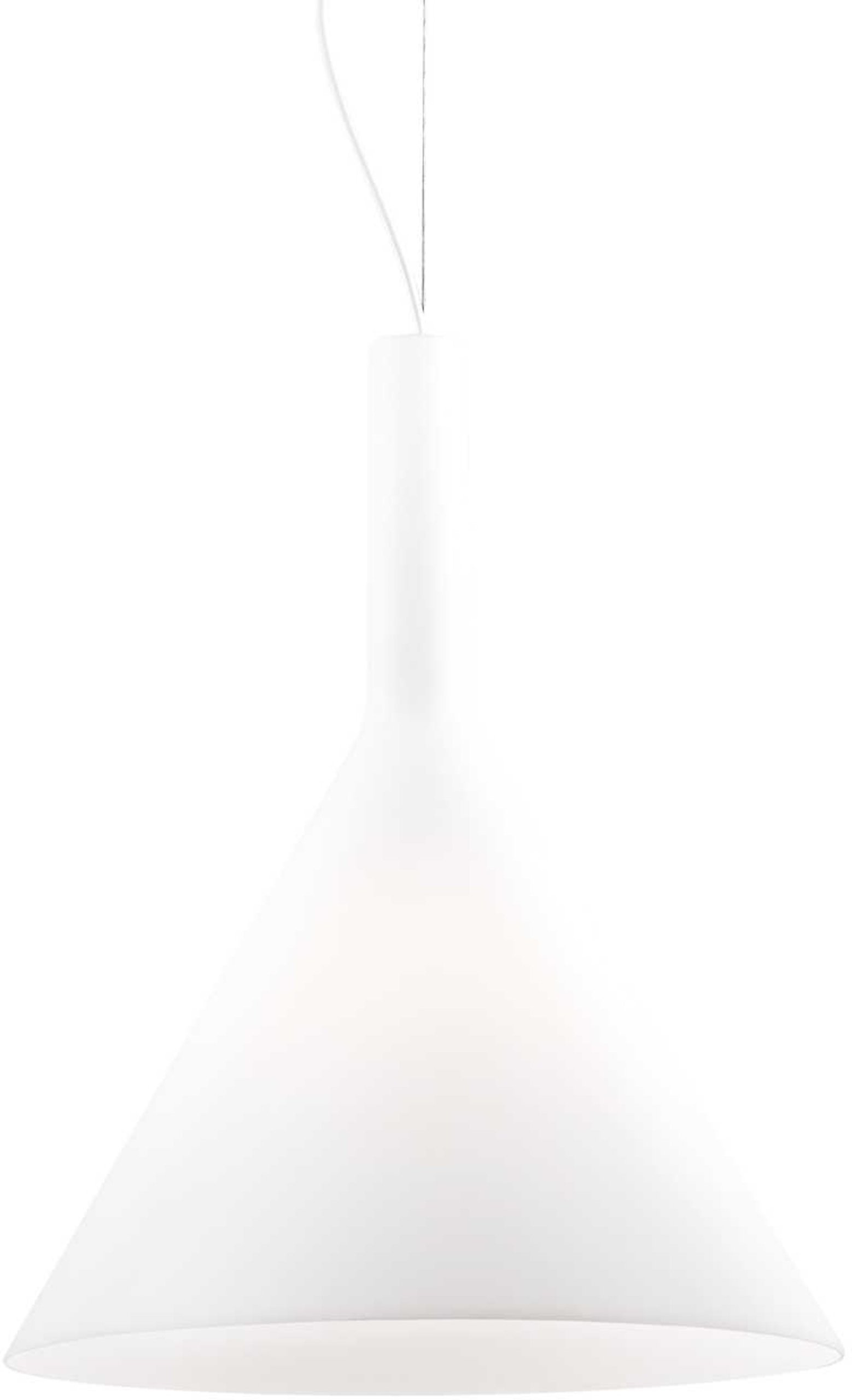 Pendellampe Ideal Lux Cocktail ø35   Hvidt Syreætset Glasdiffusor E27 Fatning Justerbar Højde 54 263