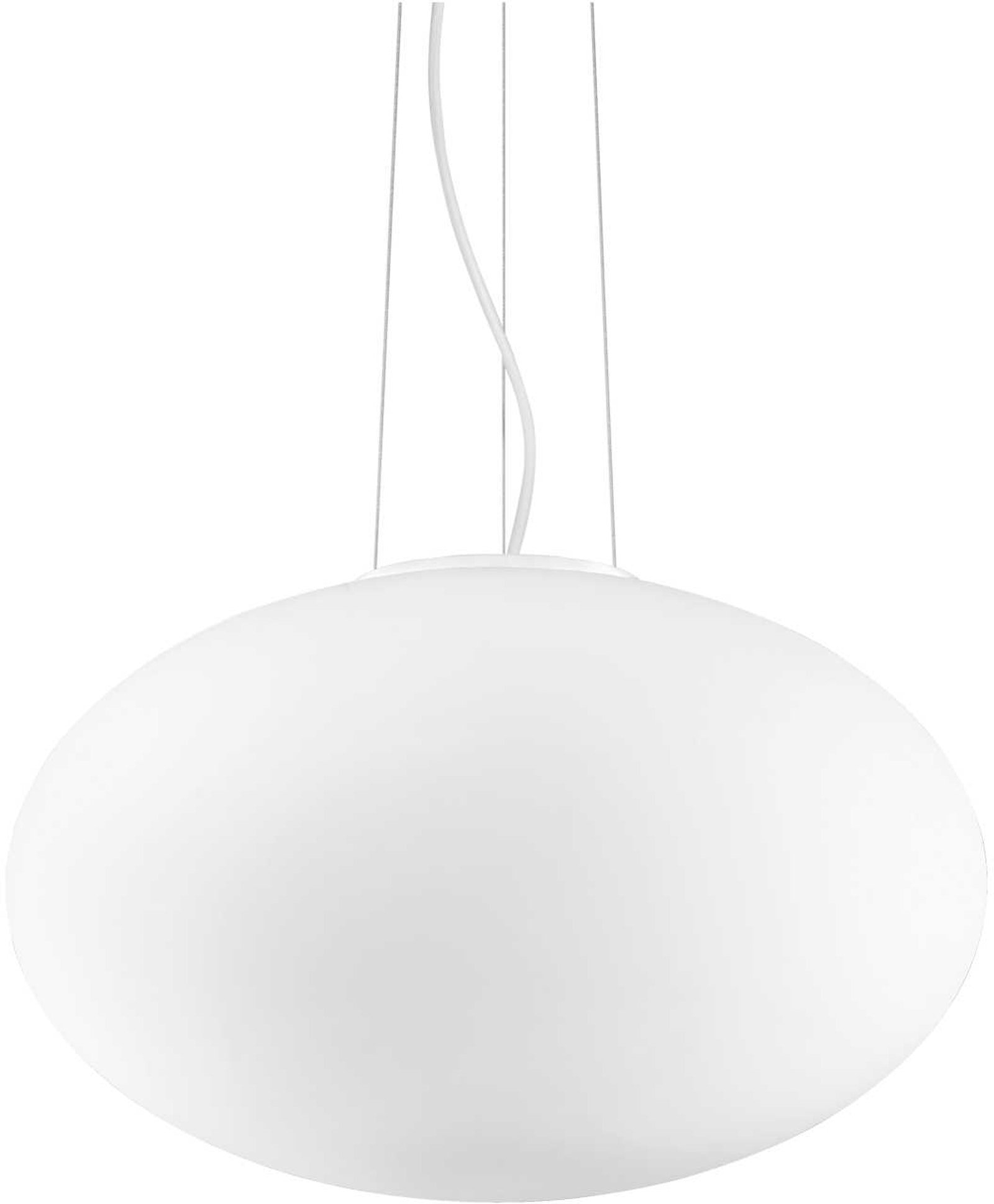 Pendel Lampe Ideal Lux Candy ø50 Justerbar Hvid Krom Glas