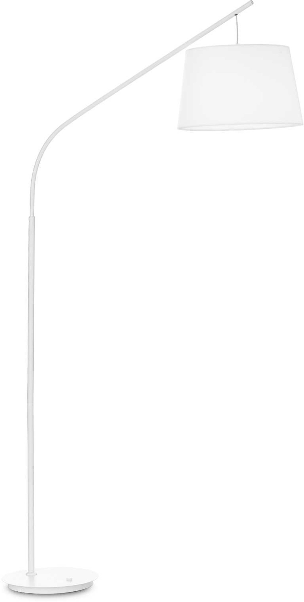 Elegant Gulvlampe Ideal Lux Daddy Mat - Hvid Metal & Stof