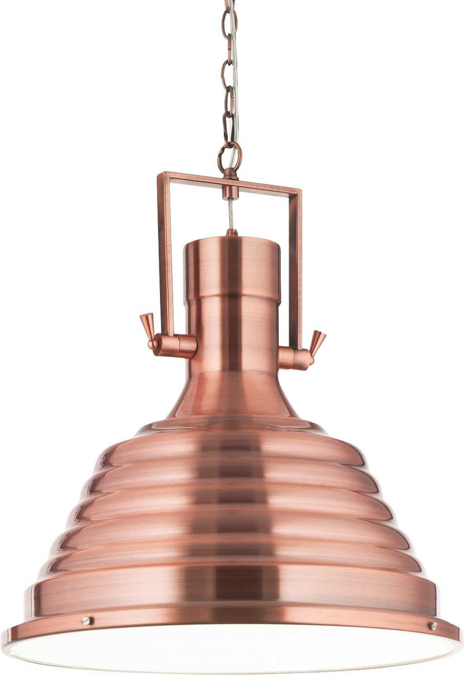 Pendellampe i Kobber og Glas fra Ideal Lux - Fisherman