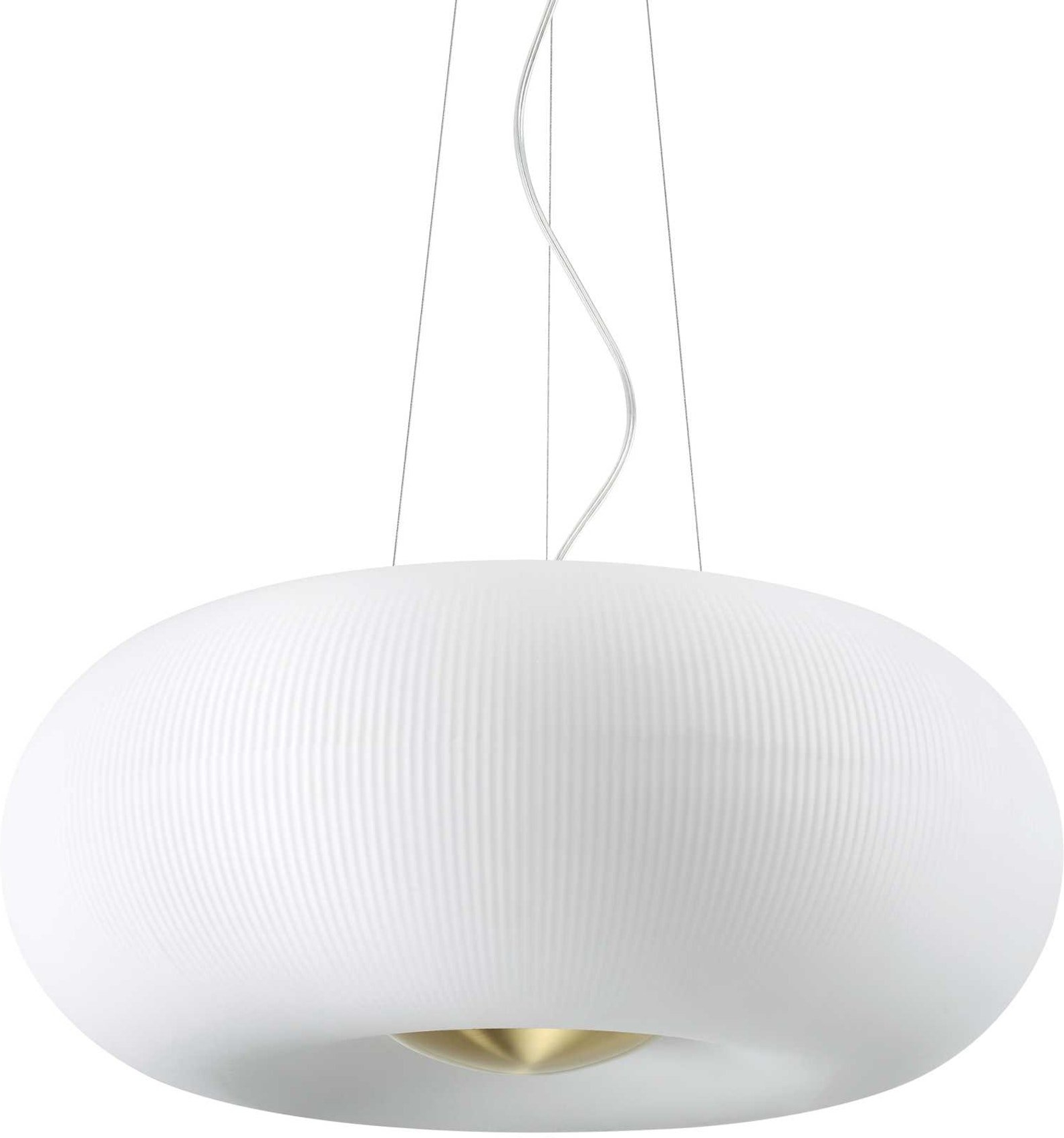 Pendel Loftlampe Ideal Lux Arizona - Hvid Messing & Glas