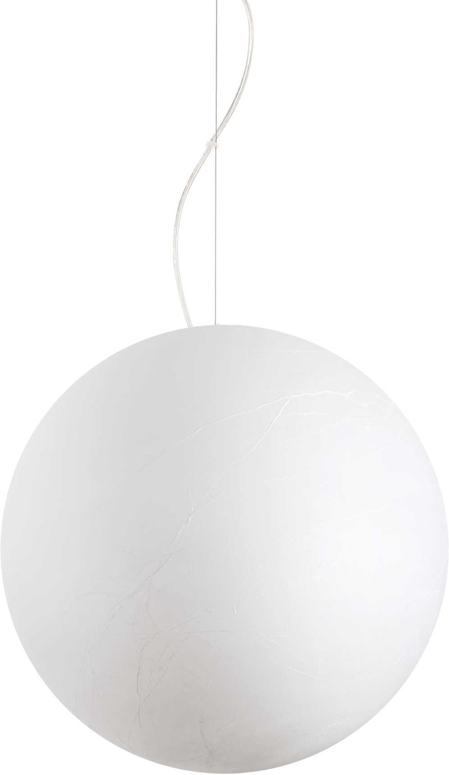 Pendellampe Ideal Lux Carta Ø50 cm – Justerbar Hvid Belysning