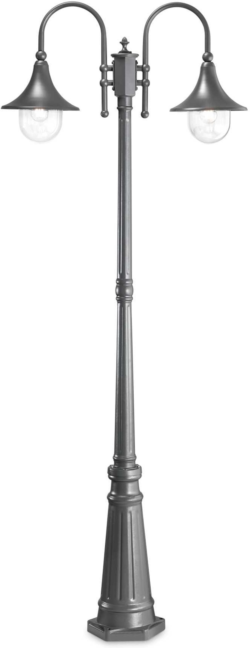 Udendørs Gulvlampe Ideal Lux Cima H216   Antracit Ip43 Metal Plast 2xe27