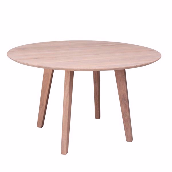 Wood   Nordic Rundt Plankebord   Hvidolie Rødovre 128cm 128     Møbelsalg