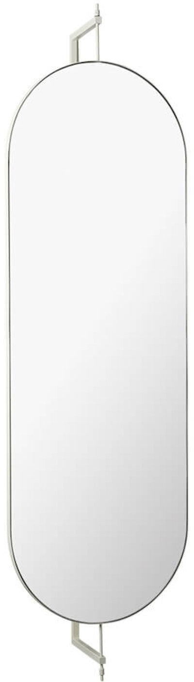 Vægmonteret Roterende Fuldfigursspejl Kristina Dam Rotating Mirror Beige Stål 185x55   Med Kroge