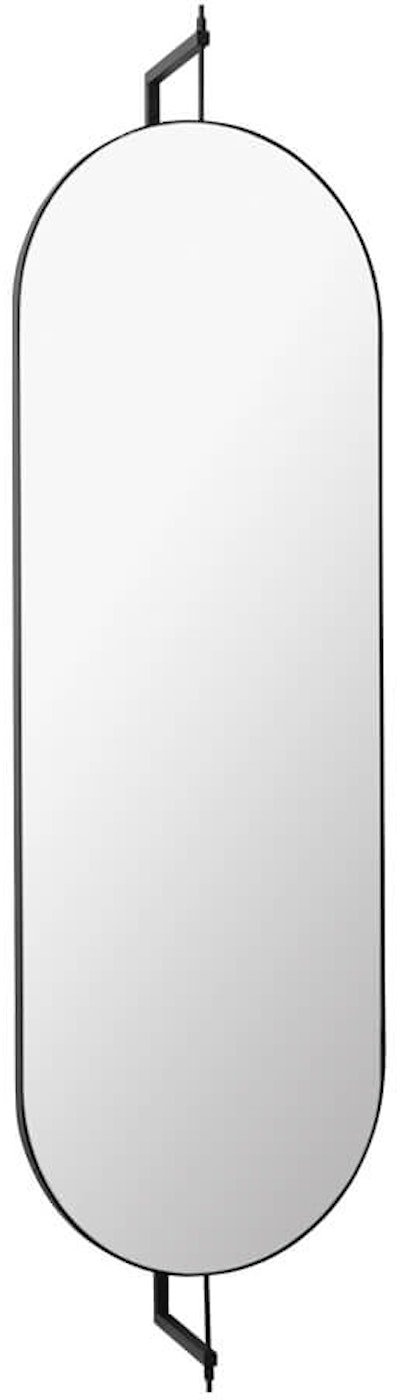 Roterende Stålspejl Kristina Dam Rotating Mirror Sort 185x55x14