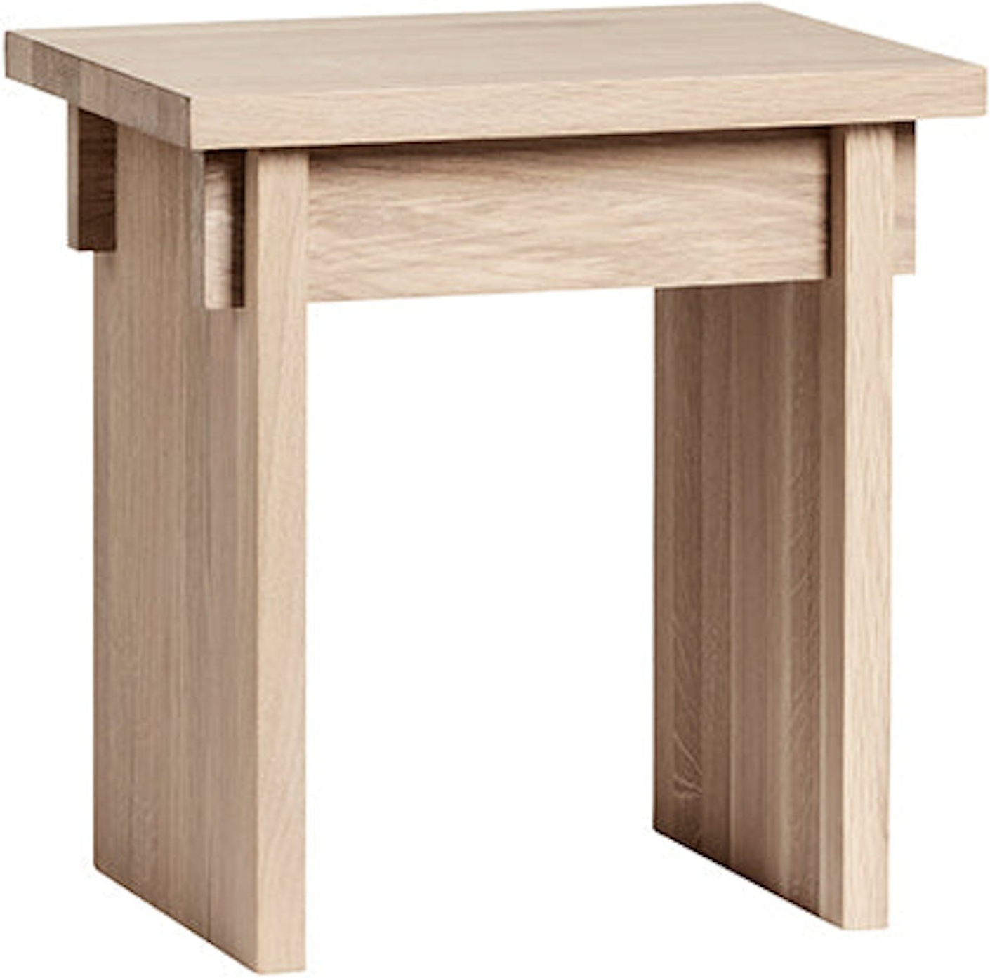 Taburet Skammel Kristina Dam Japanese Massiv   Natur H42xb30xl40