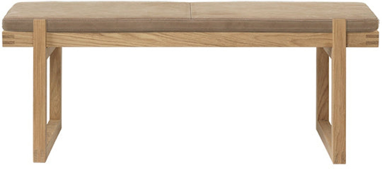 Entrébænk Kristina Dam Minimal Natur Læder   Egetræ 115x40x44