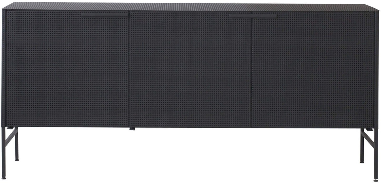 Skænk Kristina Dam Grid Sort Stål 160x36x72   Industrielt Design