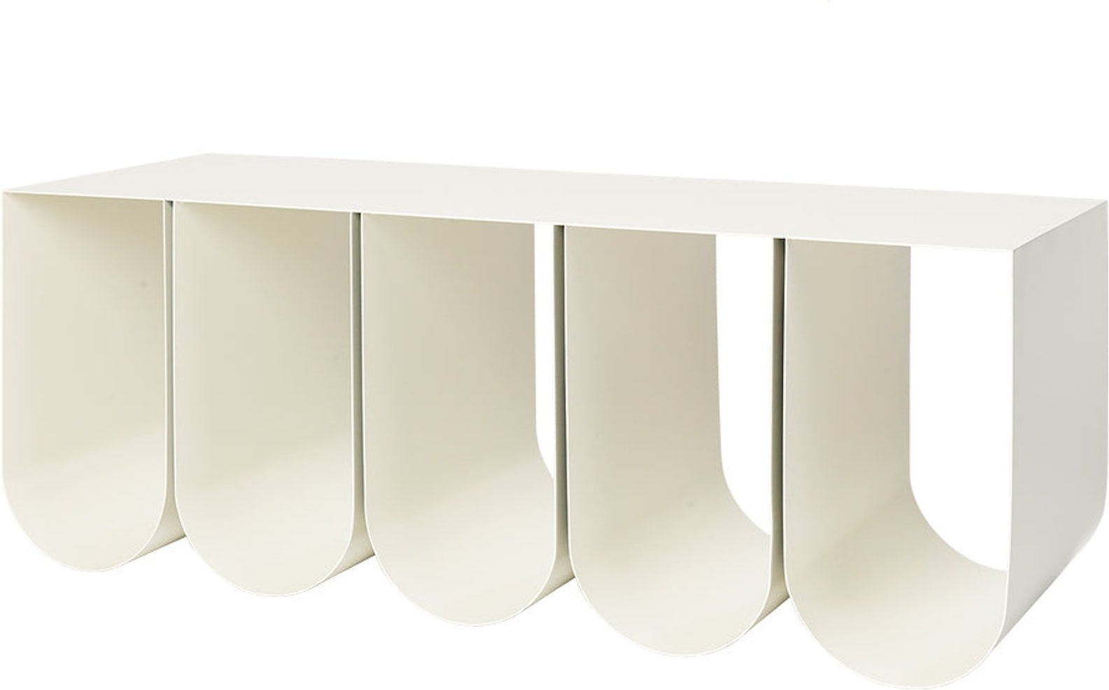 Entrébænk Kristina Dam Curved Beige Stål 110x40x42