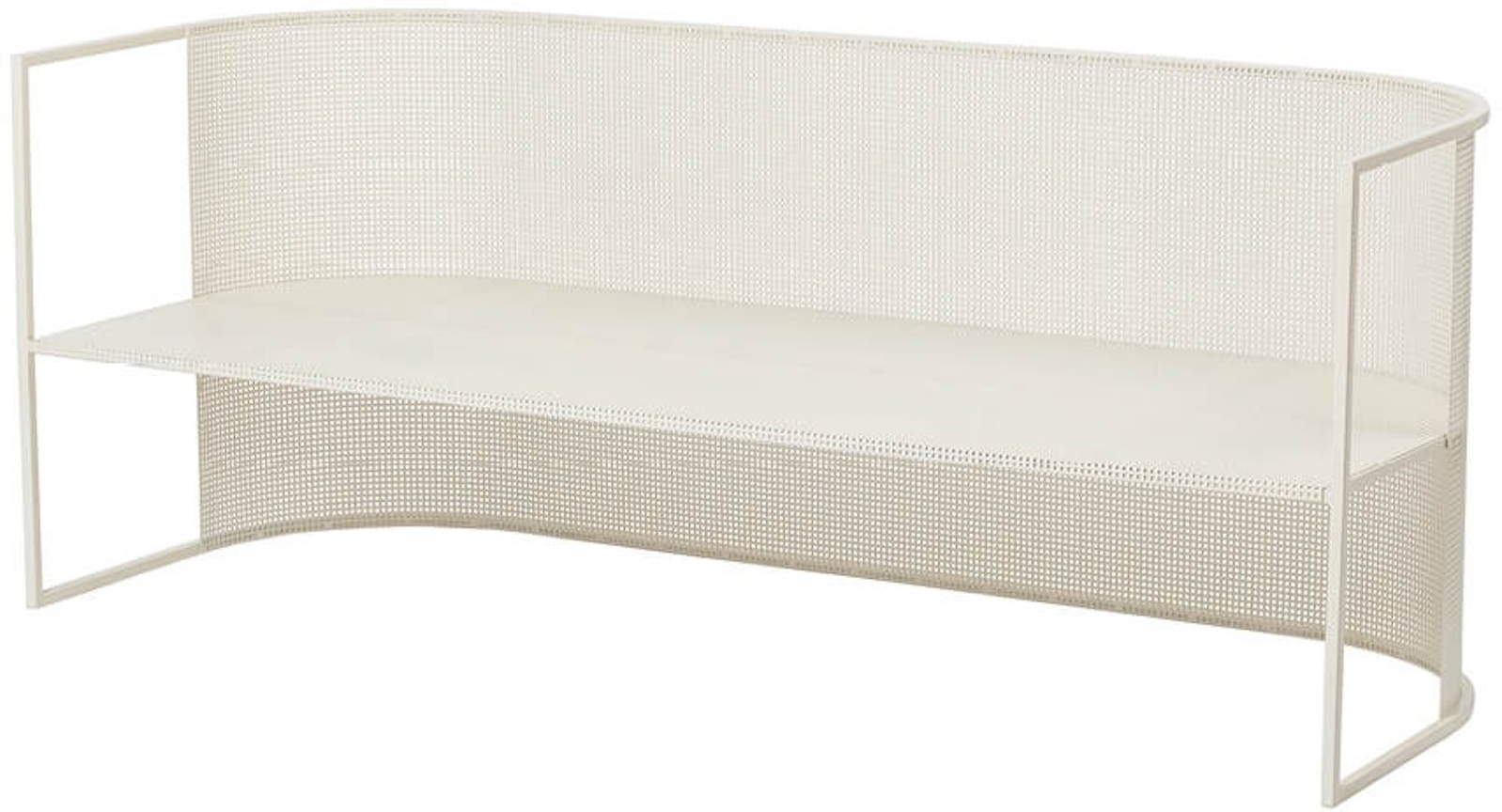 Sofabænk Kristina Dam Bauhaus Rustfrit Stål Hvid L170   B64   H67