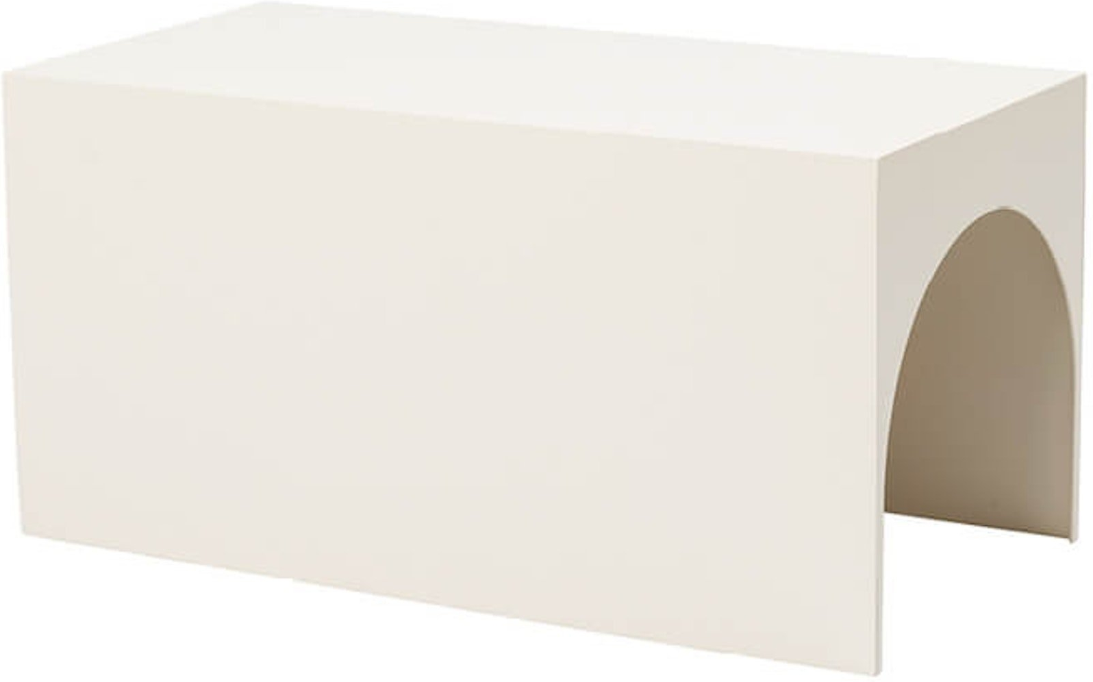 Sofabord Kaffebord Kristina Dam Arch Beige Stål   Dansk Håndlavet Design Med Kornet Pulverbelægning   Mat Finish