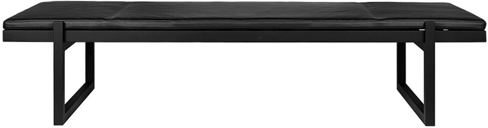 Daybed Kristina Dam Minimal   Sortlakeret Egetræ Med Nubuck-læder 70ã 200