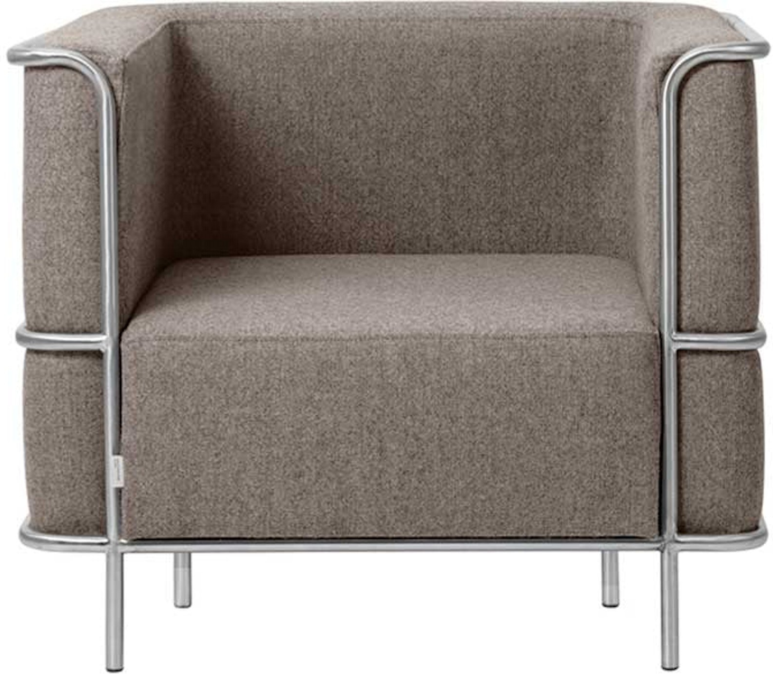 Loungestol Lænestol Kristina Dam Modernist   Grå økologisk Uld H70xb77xl87